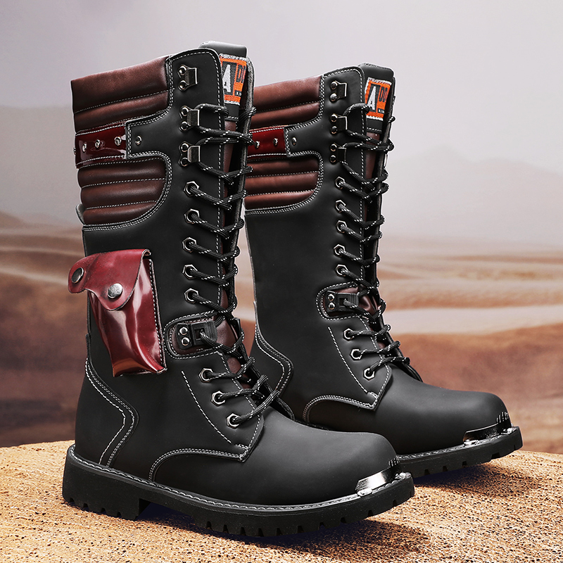 Crossfit Outdoor - Bottes de moto montantes pour hommes,