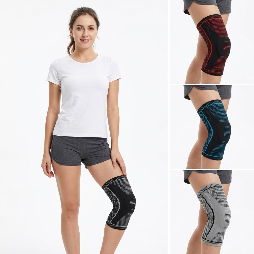 Knee Sleeve Pair - Genouillère simple avec support à ressort,