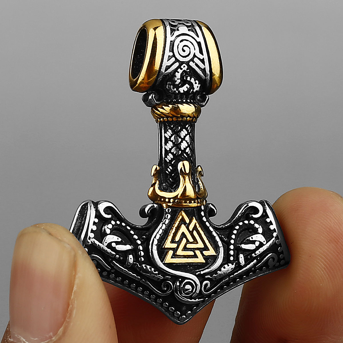 Battle Rope Anchor - Collier pendentif Viking en acier inoxydable