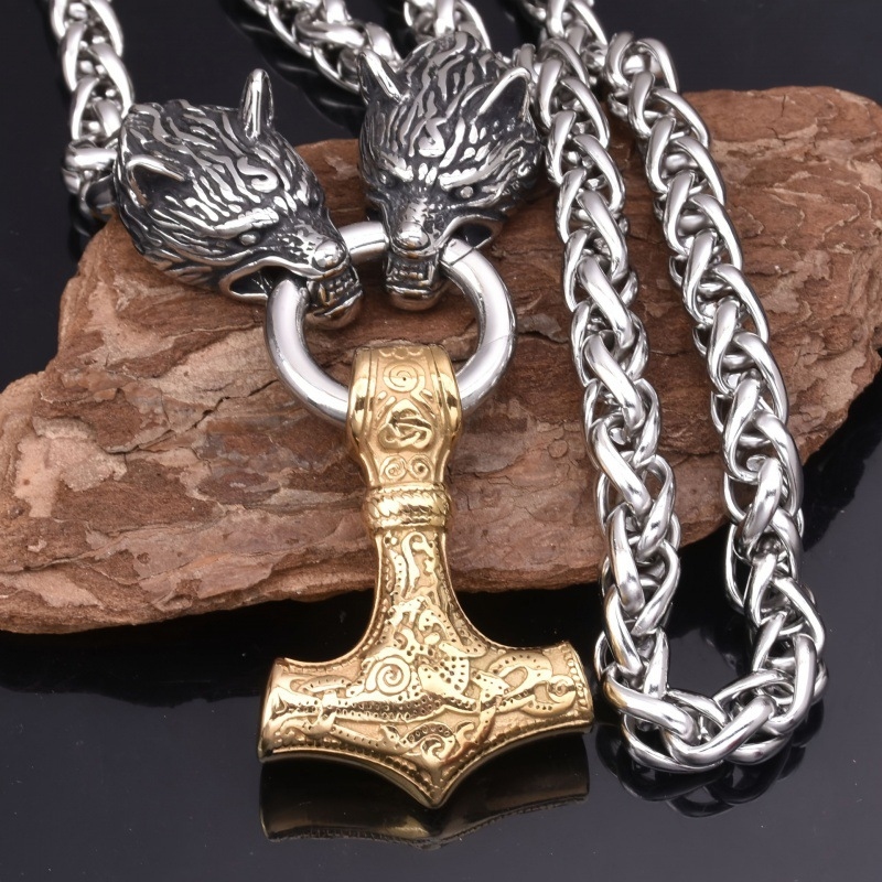 Collier loup Odin couleur or i - Battle Rope Anchor avis et prix