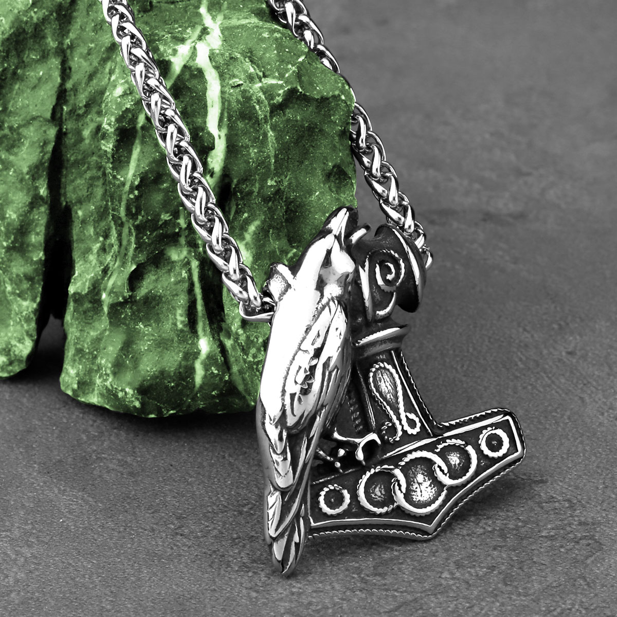 Collier nordique Odin Raven Th - Battle Rope Anchor avis et prix